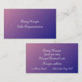 Roze en Blauwe Glitter als Sjabloon Visitekaartjes (Voorkant / Achterkant)