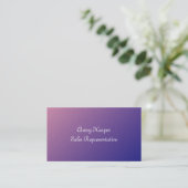 Roze en Blauwe Glitter als Sjabloon Visitekaartjes (Staand voorkant)