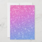 Roze en Blauwe Glitter Disco Gezamenlijke Verjaard Kaart (Achterkant)
