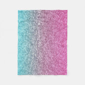 Roze en blauwe glitter Sparkle Shiny Shimmer Fleece Deken (Voorkant)