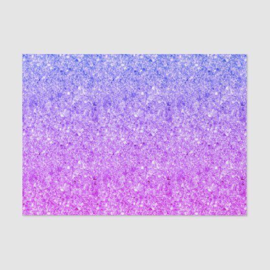 Roze en blauwe glitter witte vonken tissuepapier (Voorkant)