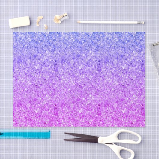 Roze en blauwe glitter witte vonken tissuepapier (Craft)