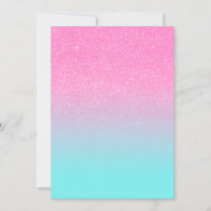 Roze en blauwe glitters uitstraling diva meisjesac kaart