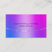 Roze en blauwe gradiënt faux metallic achtergrond visitekaartje (Voorkant)