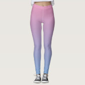 Roze en blauwe gradiënt leggings (Voorkant)