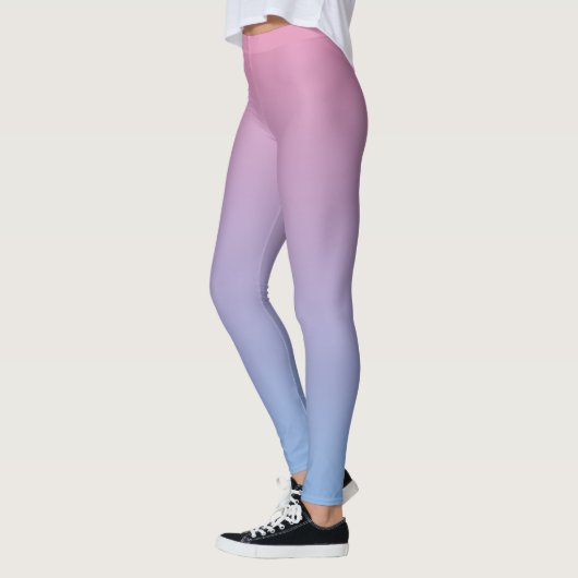 Roze en blauwe gradiënt leggings (Links)