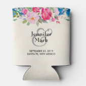  roze en blauwe grenspost blikjeskoeler (Achterkant)