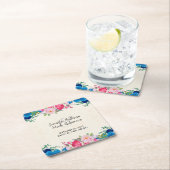 roze en blauwe grenspost kartonnen onderzetters (Insitu)