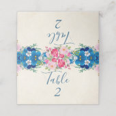 roze en blauwe grenspost plaatskaartje (Buitenkant ongevouwen)