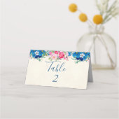 roze en blauwe grenspost plaatskaartje (Achterkant)