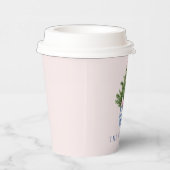 Roze en Blauwe Grootduizendjarige Kerstboom Papieren Bekers (Rechts)