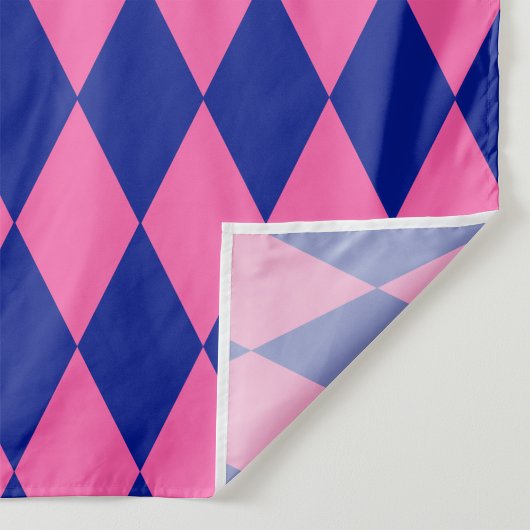 Roze en Blauwe Harlekijn Geruite Ontwerp  Stof
