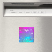 Roze en blauwe harten magneet (Insitu (Vaatwasser))