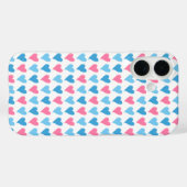 Roze en Blauwe harten Valentijn Case-Mate iPhone Case (Achterkant (horizontaal))