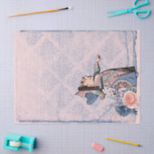 Roze en blauwe hartenkoningin ontkoppelen tissuepapier (Craft)