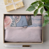 Roze en blauwe hartenkoningin ontkoppelen tissuepapier (Geschenk)