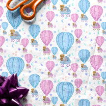 Roze En Blauwe Heet Luchtballon Knuffeldieren
