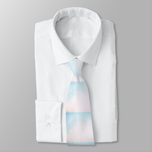 Roze en blauwe heren stropdas (Gebonden)