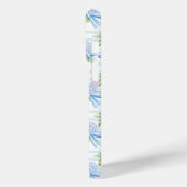 Roze en Blauwe Hortensia Gestreepte Case-Mate iPhone Case (Achterkant / Links)