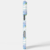Roze en Blauwe Hortensia Gestreepte Case-Mate iPhone Case (Achterkant / Rechts)