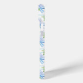 Roze en Blauwe Hortensia Gestreepte Case-Mate iPhone Case (Achterkant / Links)