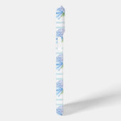Roze en Blauwe Hortensia Gestreepte Case-Mate iPhone Case (Achterkant / Rechts)