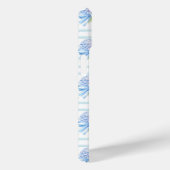 Roze en Blauwe Hortensia Gestreepte Case-Mate iPhone Case (Achterkant / Rechts)