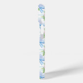 Roze en Blauwe Hortensia Gestreepte Case-Mate iPhone Case (Achterkant / Links)