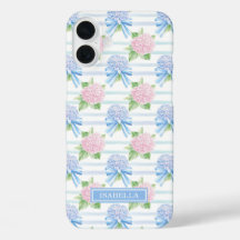 Roze en Blauwe Hortensia Gestreepte