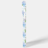 Roze en Blauwe Hortensia Gestreepte Case-Mate iPhone Case (Achterkant / Links)