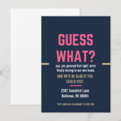 Roze en blauwe huis bewegende aankondiging (Voorkant / Achterkant)