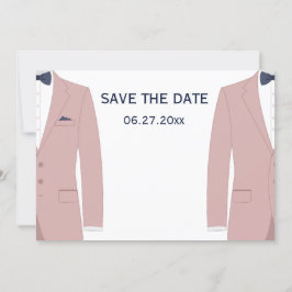 Roze En Blauwe Huwelijksceremonie Voor Homoseksuel Save The Date