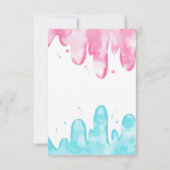 Roze en blauwe ijskreep bedankkaart (Achterkant)