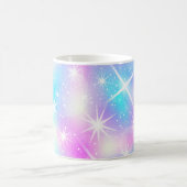 Roze en Blauwe Iridescent Sparkle-mok Koffiemok (Center)