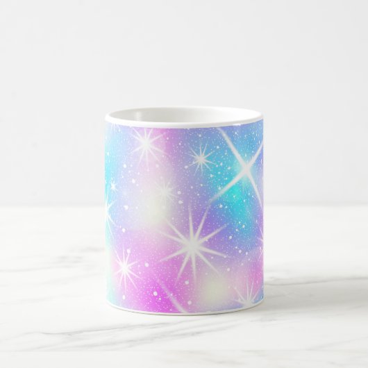 Roze en Blauwe Iridescent Sparkle-mok Koffiemok (Center)