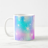 Roze en Blauwe Iridescent Sparkle-mok Koffiemok (Links)