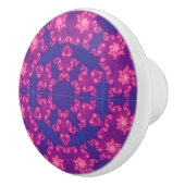 Roze en blauwe kaleidoscoop gradiënt Snowflake Keramische Knop (Rechts)