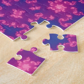 Roze en blauwe kaleidoscoopgradiënt legpuzzel (Zijkant)