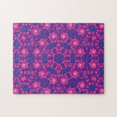 Roze en blauwe kaleidoscoopgradiënt legpuzzel (Horizontaal)