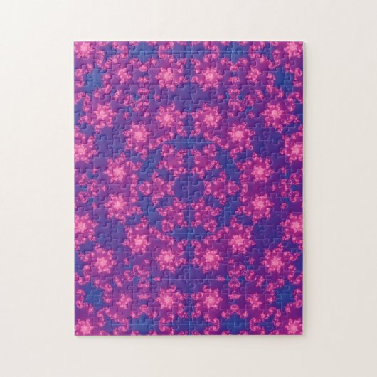 Roze en blauwe kaleidoscoopgradiënt legpuzzel (Verticaal)