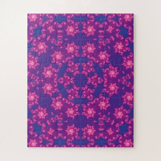 Roze en blauwe kaleidoscoopgradiënt legpuzzel (Verticaal)