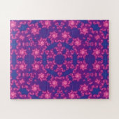 Roze en blauwe kaleidoscoopgradiënt legpuzzel (Horizontaal)
