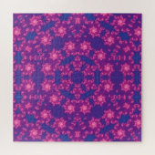 Roze en blauwe kaleidoscoopgradiënt legpuzzel (Horizontaal)
