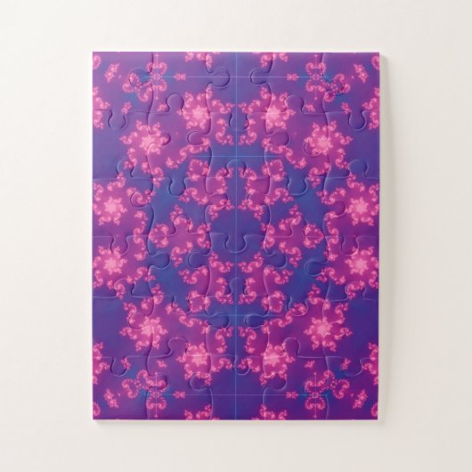 Roze en blauwe kaleidoscoopgradiënt legpuzzel (Verticaal)