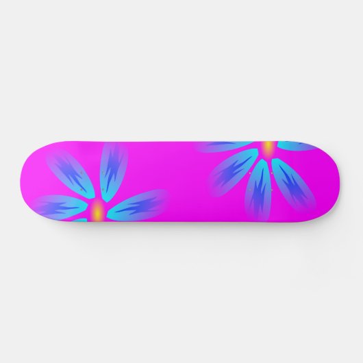Roze en blauwe kartonnen karton skateboard (Horizontaal)