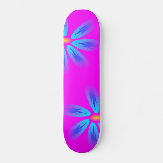 Roze en blauwe kartonnen karton skateboard (Voorkant)