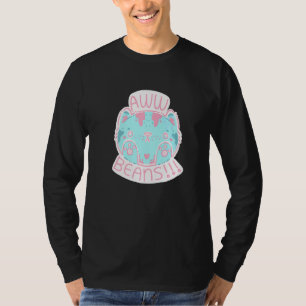 Roze en blauwe katten met luike tenbonen t-shirt