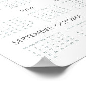 Roze en blauwe kazerkalender 2019 poster (Hoek)