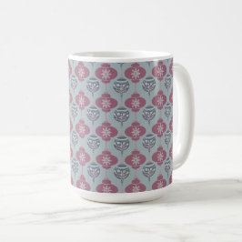 Roze en Blauwe Kerst Ornament Mok