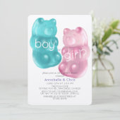 Roze en blauwe kieuwmijn Beer Kaart (Staand voorkant)